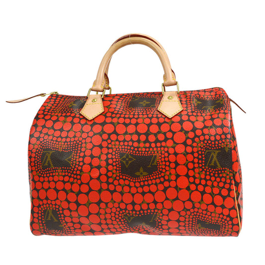 LOUIS VUITTON 2012 Yayoi Kusama SPEEDY 30 PUMPKIN DOT M40693 56876