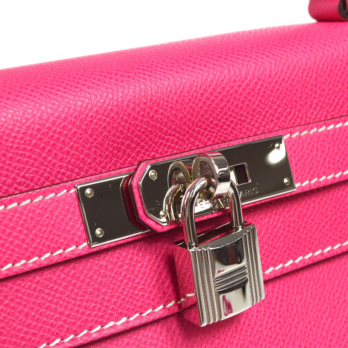 Hermes * 2011 Kelly 28 RETOURNE Rose Tyrien Epsom