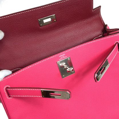 Hermes * 2011 Kelly 28 RETOURNE Rose Tyrien Epsom