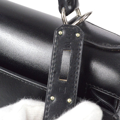 Hermes * 2003 Kelly GUILLOCHE 28 SELLIER Black Box Calf