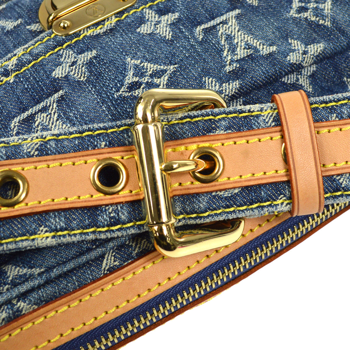 Louis Vuitton ★ 2007 BUM Bag MONOGRAM DENIM M95347 27686