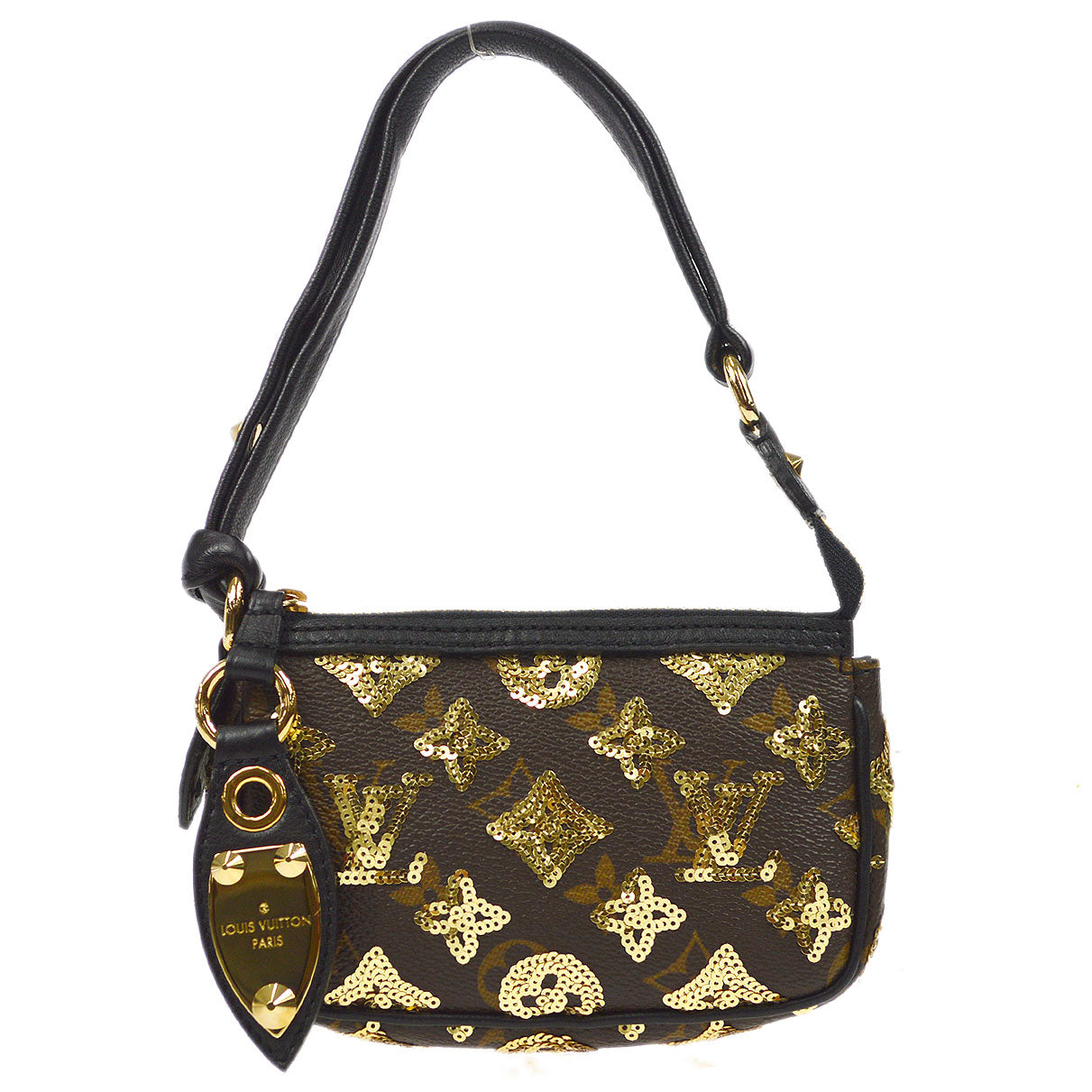 Louis Vuitton ★ 2009 MINI POCHETTE ACCESSOIRES MONOGRAM ECLIPSE M60125 48822