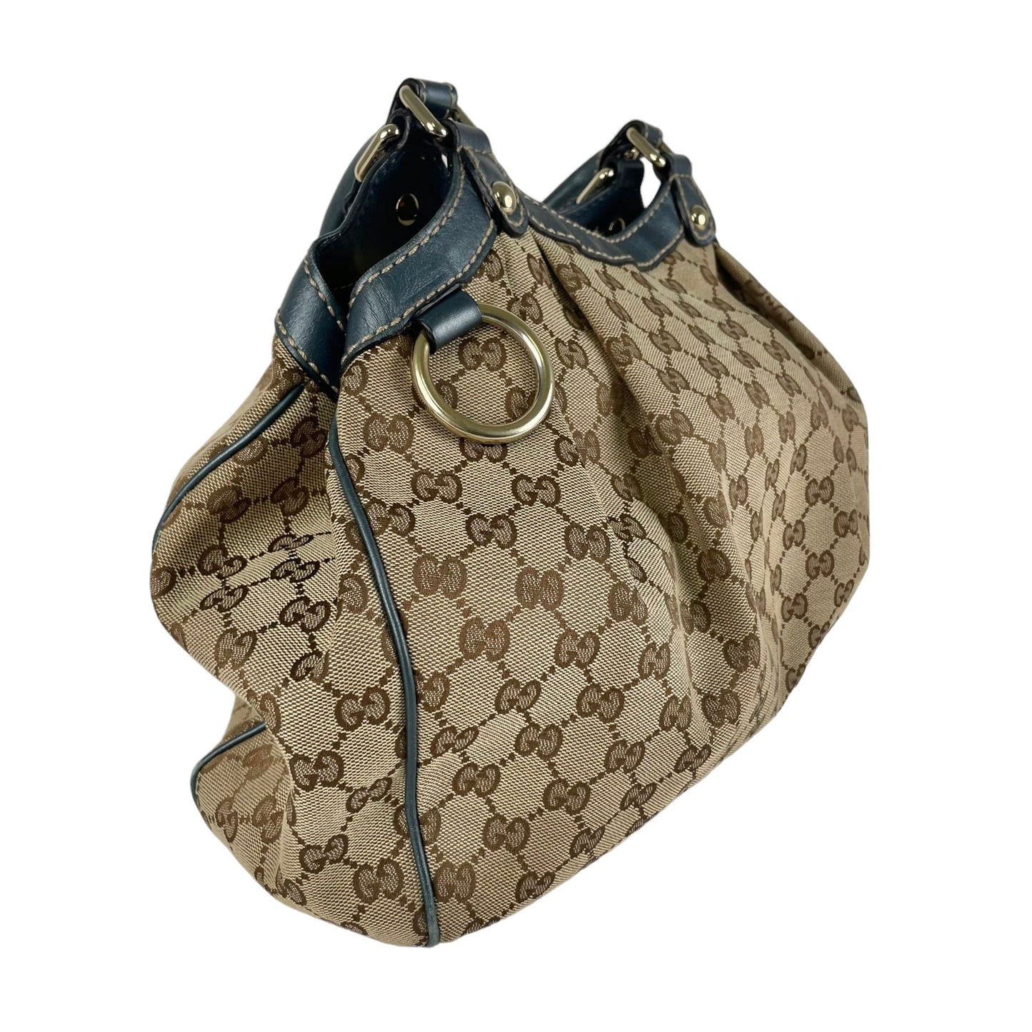 Gucci Blue Sukey Monogram Bag