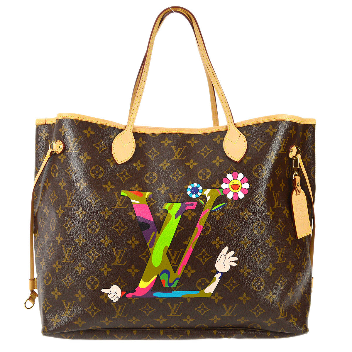 Louis Vuitton  Neverfull GM Tote Handbag Takashi Murakami M95561 78696