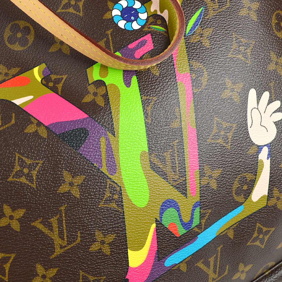 Louis Vuitton  Neverfull GM Tote Handbag Takashi Murakami M95561 78696