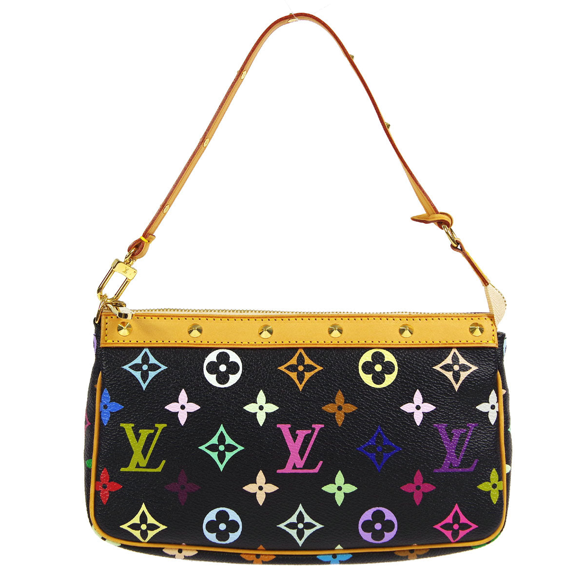 Louis Vuitton  Pochette Accessoires Handbag Black Multicolor M92648 78345