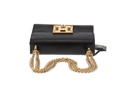 Gucci Black Smooth Leather Small Padlock Shoulder Bag