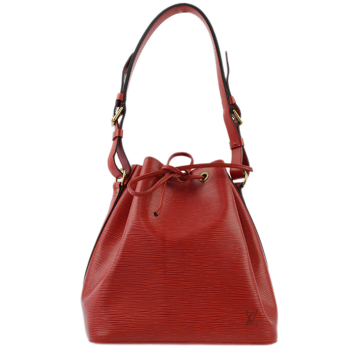 Louis Vuitton 1996 Red Epi Petite Noe Bucket Shoulder Bag M44107