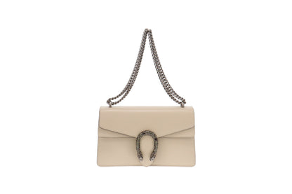 Gucci Cream Leather Small Dionysus Shoulder Bag