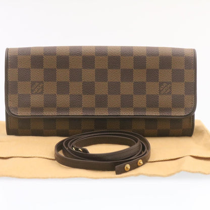 Louis Vuitton  Damier Ebene Pochette Twin GM Shoulder Bag N51851 LV Auth 24679A