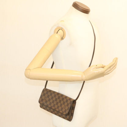 Louis Vuitton  Damier Ebene Pochette Twin GM Shoulder Bag N51851 LV Auth 24679A