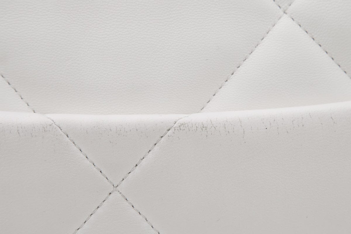 Chanel 19 White Puff Quilted Lambskin HandBag