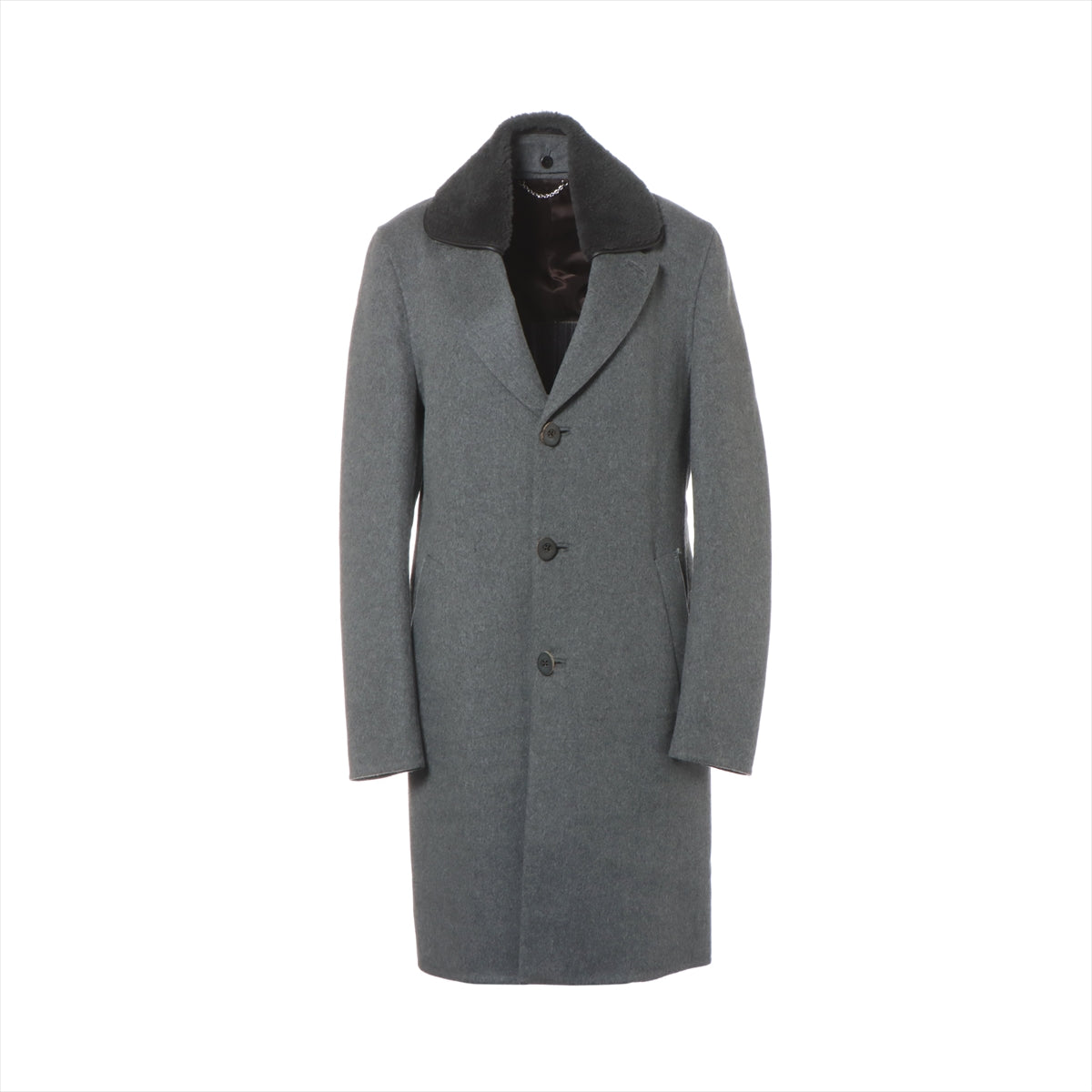 Louis Vuitton 15AW Wool x Casemira Coat 46  Grey RM152M Removable