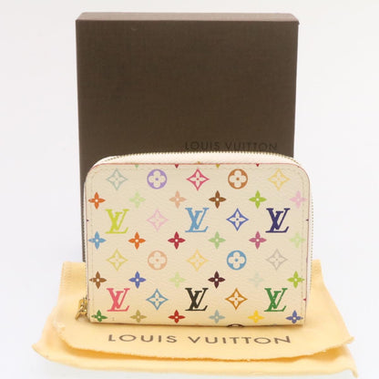 Louis Vuitton  Monogram Multicolor Zippy Coin Purse White M93741 LV Auth 25121