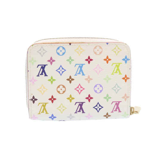 Louis Vuitton  Monogram Multicolor Zippy Coin Purse White M93741 LV Auth 25121