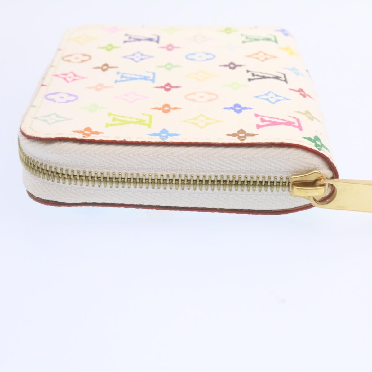 Louis Vuitton  Monogram Multicolor Zippy Coin Purse White M93741 LV Auth 25121