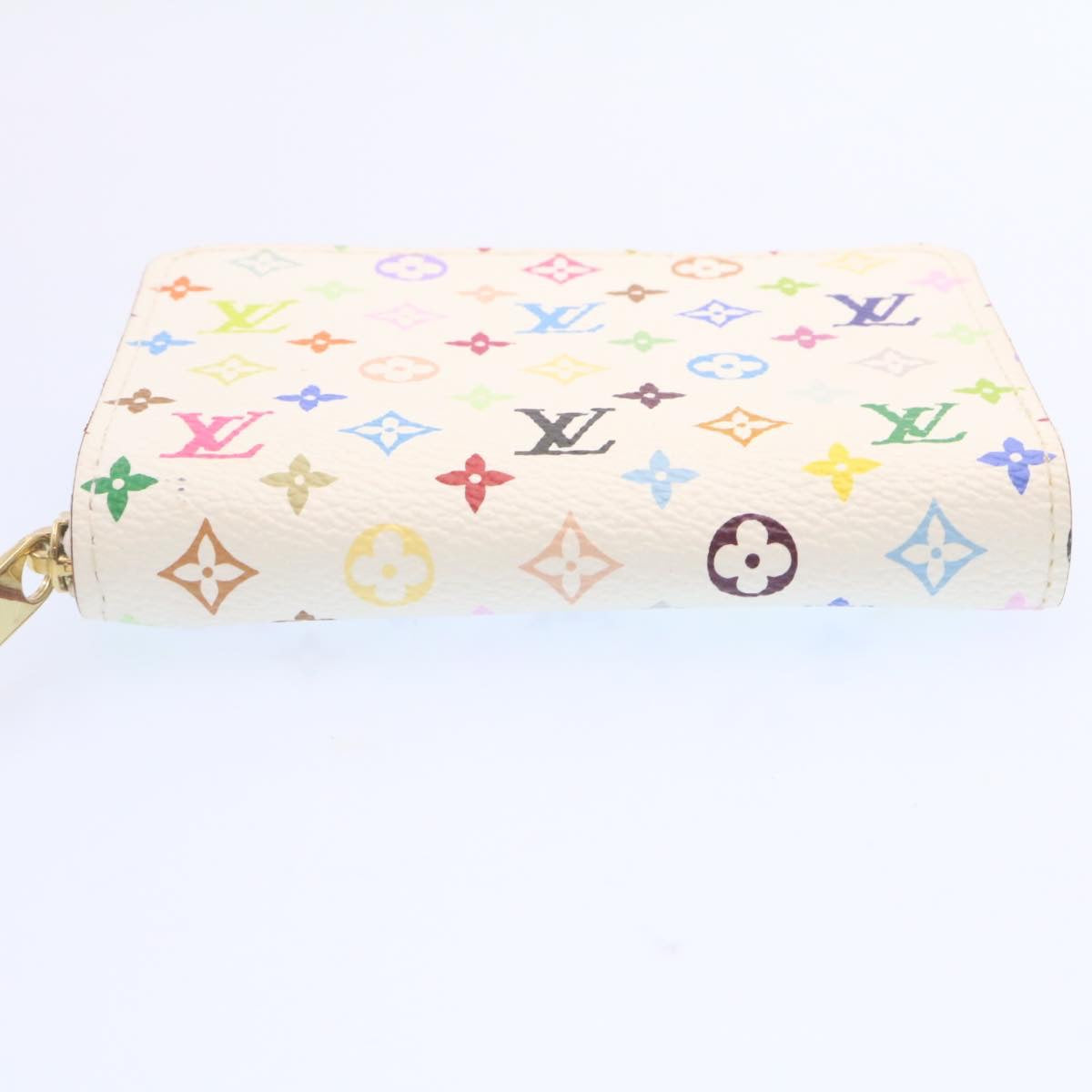 Louis Vuitton  Monogram Multicolor Zippy Coin Purse White M93741 LV Auth 25121