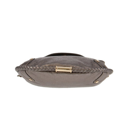 Gucci Britt Tassel Guccisima Metallic Grey Shoulder Bag SH