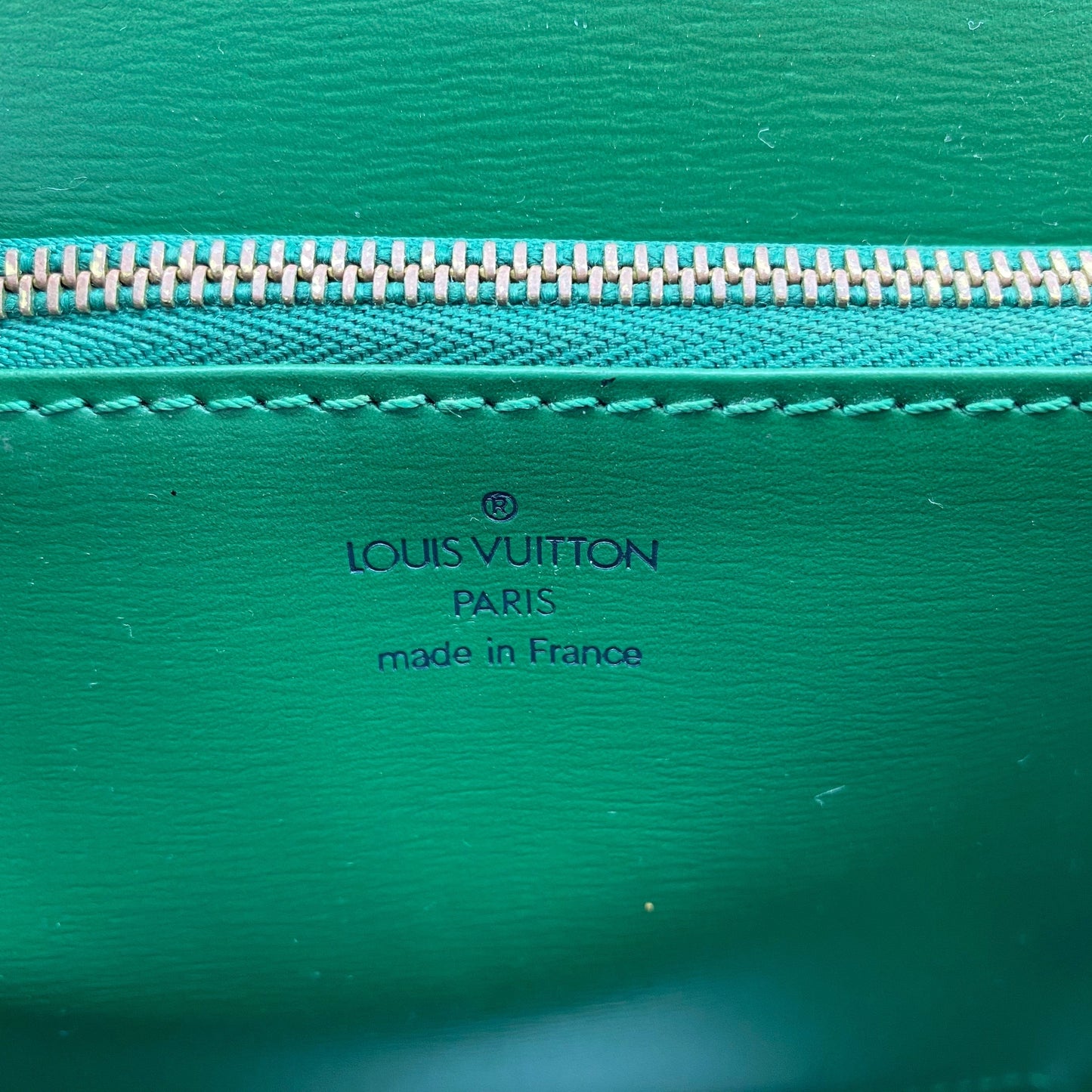 Louis Vuitton  Green Leather Marlesherbes Bag