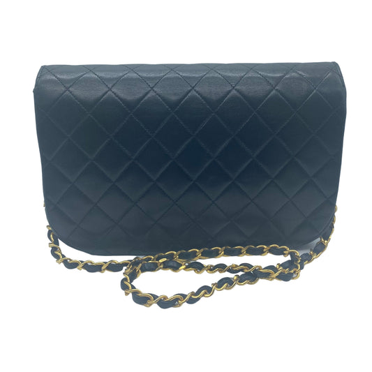 Chanel Black Leather Diana shoulder Bag