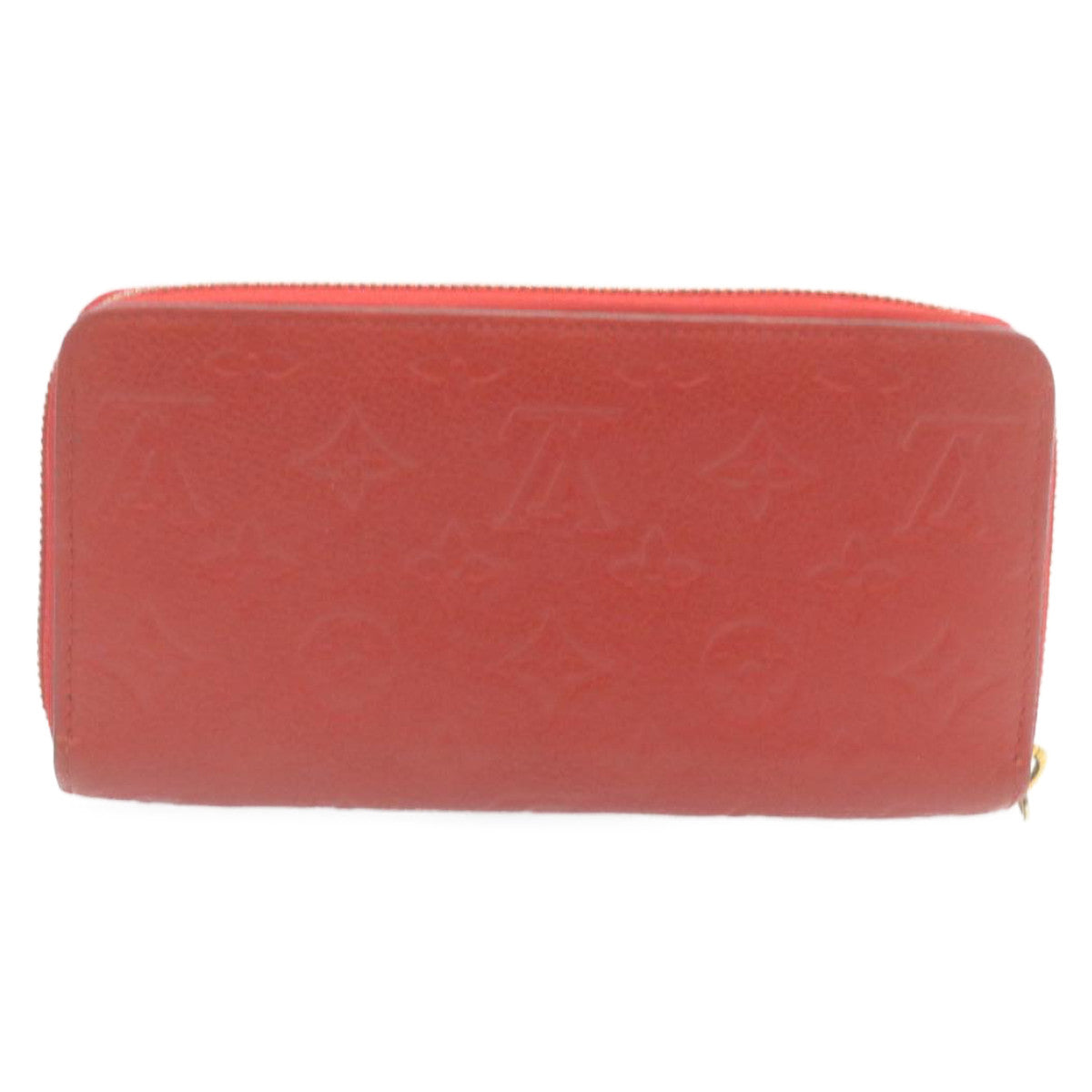 Louis Vuitton  Monogram Empreinte Zippy Wallet Red M61865 LV Auth 28803