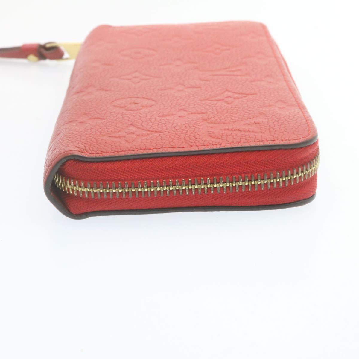 Louis Vuitton  Monogram Empreinte Zippy Wallet Red M61865 LV Auth 28803