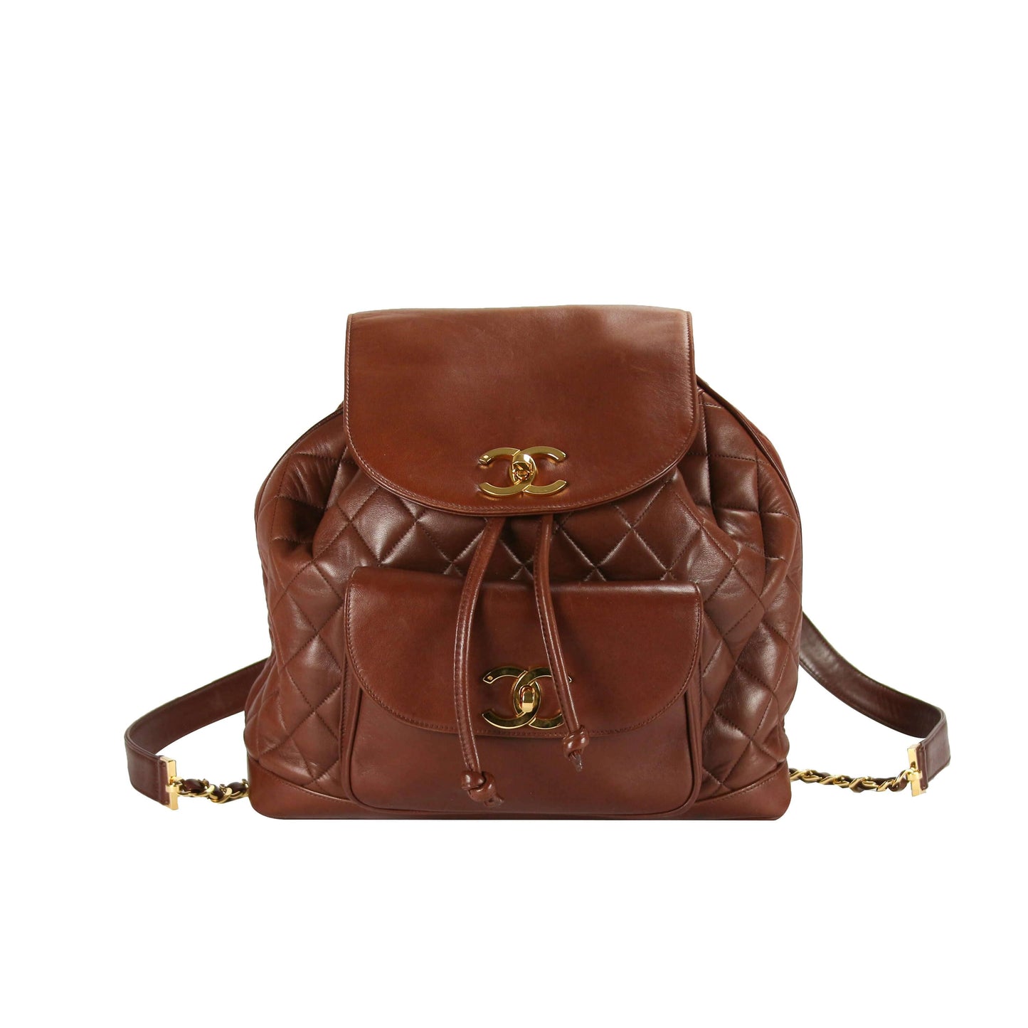 Chanel Duma Backpack Large Brown Lambskin