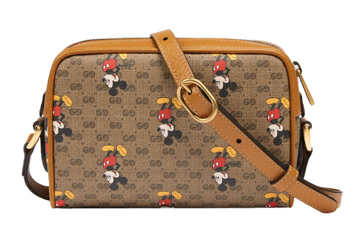 (WMNS) GUCCI x Disney Mickey Prints Single Shoulder Bag Light Brown 602536-HWUBM-8559