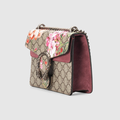 Gucci Blooms Dionysus GG Supreme Mini Bag Beige Red