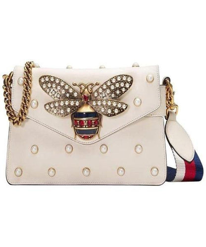 Gucci Broadway Leather Mini Bag White