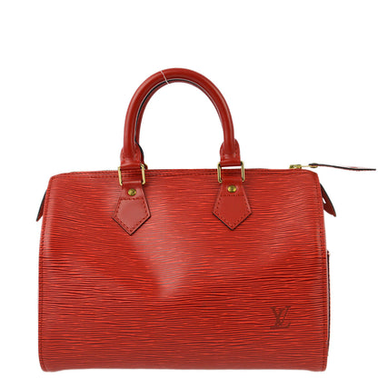 Louis Vuitton 1994 Red Epi Speedy 25 Handbag M43017