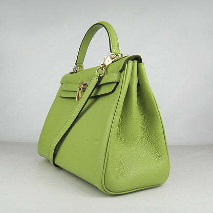 Hermes Kelly 32cm Togo Leather HandBag 6108 Green Golden