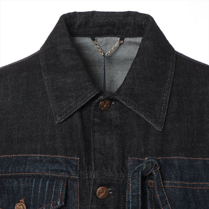 Louis Vuitton 22AW Cotton Denim Jacket 48 Mens Black X Blue  Denim Jacket 1ANU RM222V