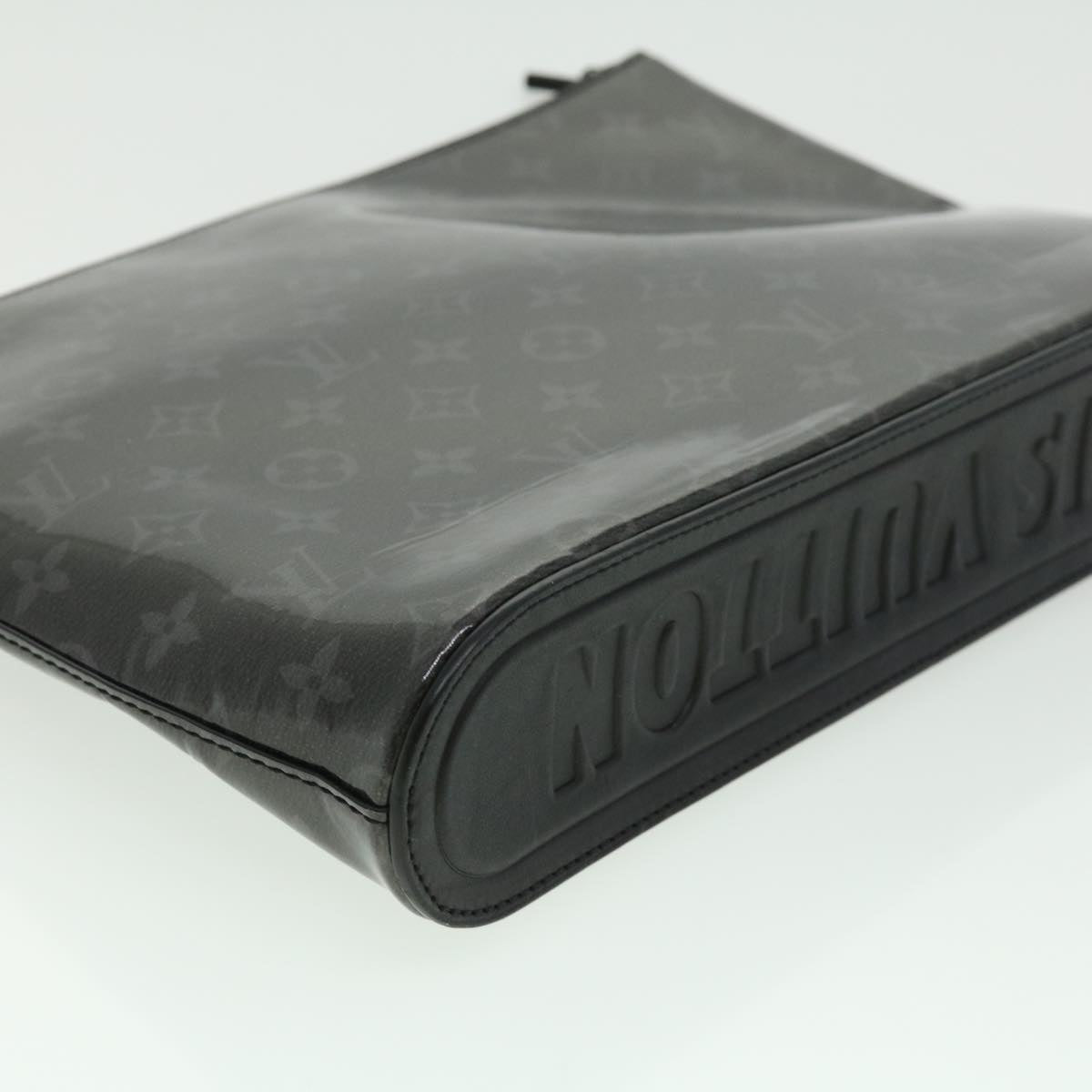 LOUIS VUITTON Eclipse Glaze Pochette Cosmos Clutch Bag M63373 LV Auth 30484A