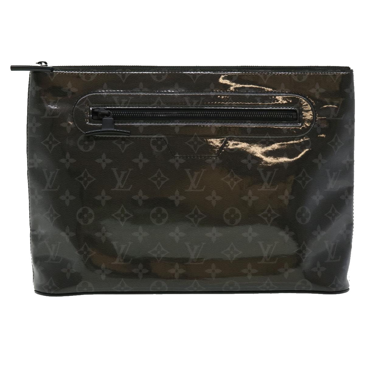 LOUIS VUITTON Eclipse Glaze Pochette Cosmos Clutch Bag M63373 LV Auth 30484A