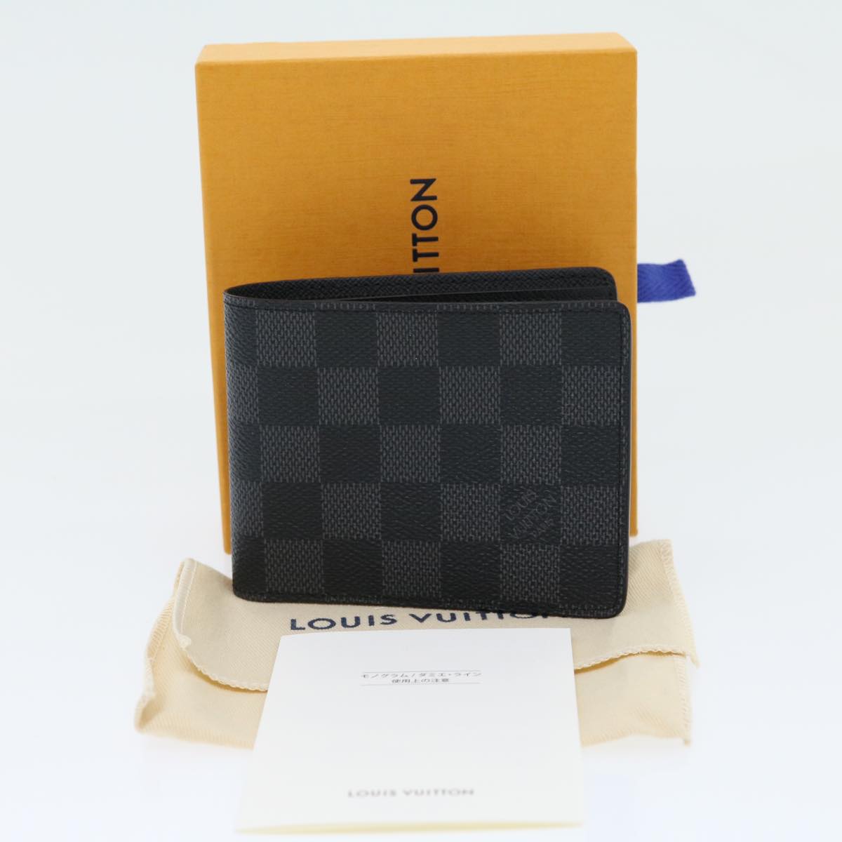 Louis Vuitton  Damier Graphite Portefeuille Slender Wallet N63261 LV Auth 31031A