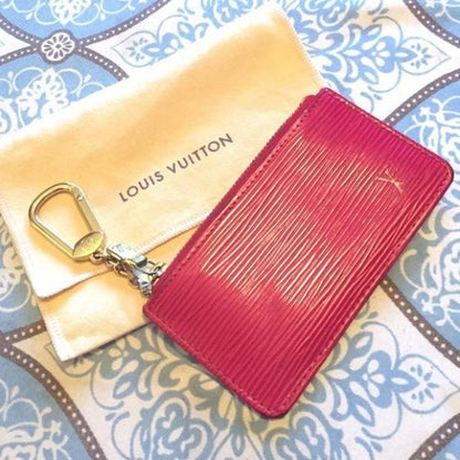 Louis Vuitton Key Pouch Epi Leather Coquelicot