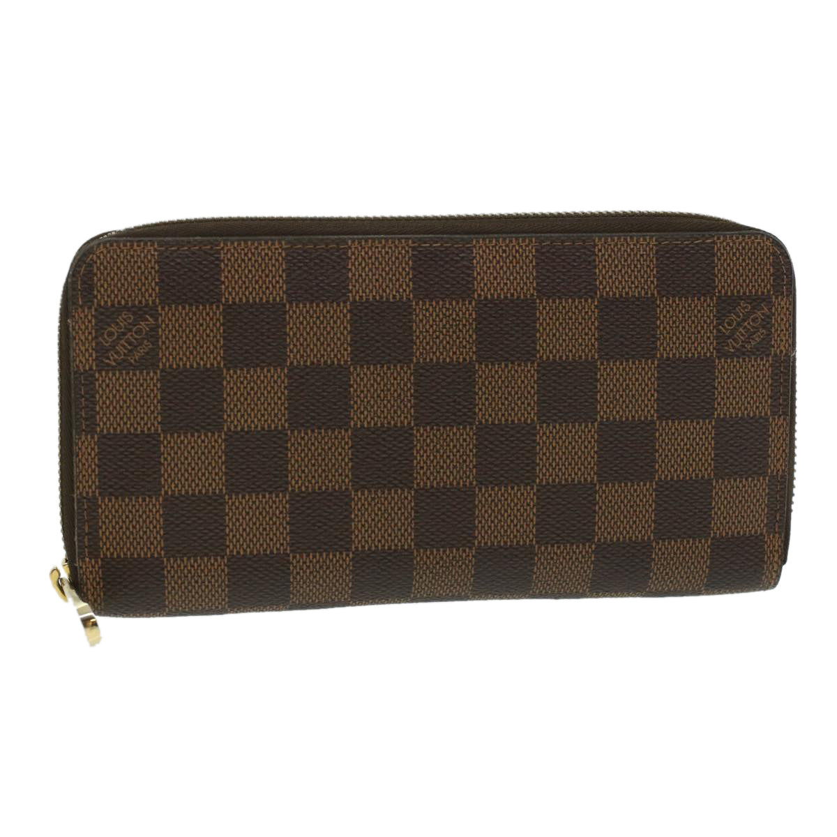 Louis Vuitton  Damier Ebene Zippy Wallet Long Wallet N41661 LV Auth 33207