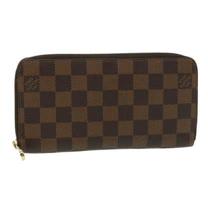 Louis Vuitton  Damier Ebene Zippy Wallet Long Wallet N41661 LV Auth 33207