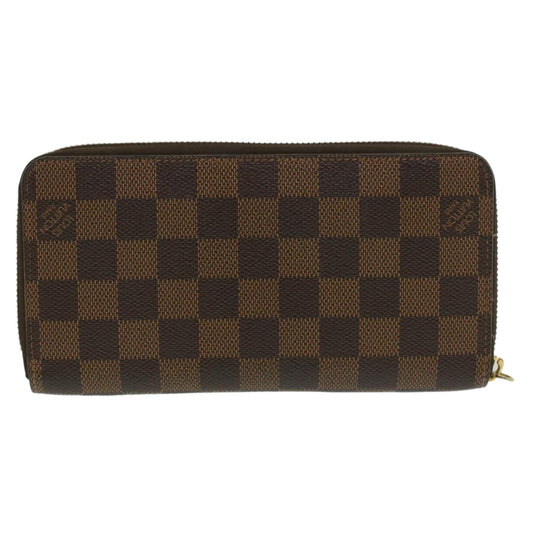 Louis Vuitton  Damier Ebene Zippy Wallet Long Wallet N41661 LV Auth 33207