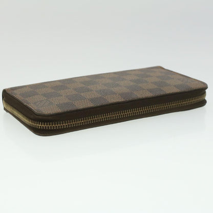 Louis Vuitton  Damier Ebene Zippy Wallet Long Wallet N41661 LV Auth 33207