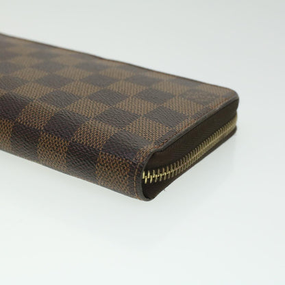 Louis Vuitton  Damier Ebene Zippy Wallet Long Wallet N41661 LV Auth 33207