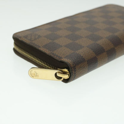 Louis Vuitton  Damier Ebene Zippy Wallet Long Wallet N41661 LV Auth 33207