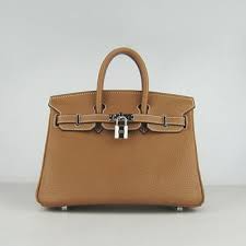 Hermes Birkin 25cm Handbag 6068 light coffee golden