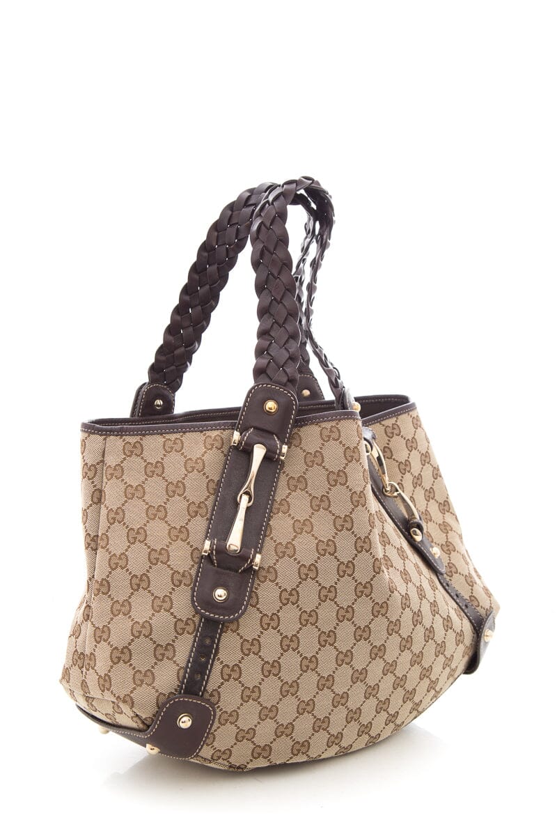 Gucci Brown Monogram Pelham Hobo HandBag