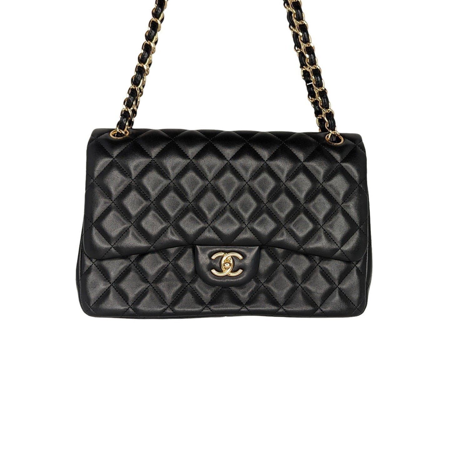 Chanel Classic Quilted Lambskin Double Jumbo Flap