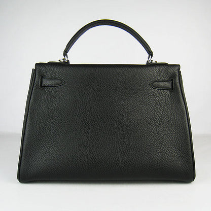 Hermes Kelly 32cm Togo Leather HandBag 6108 Black Silver