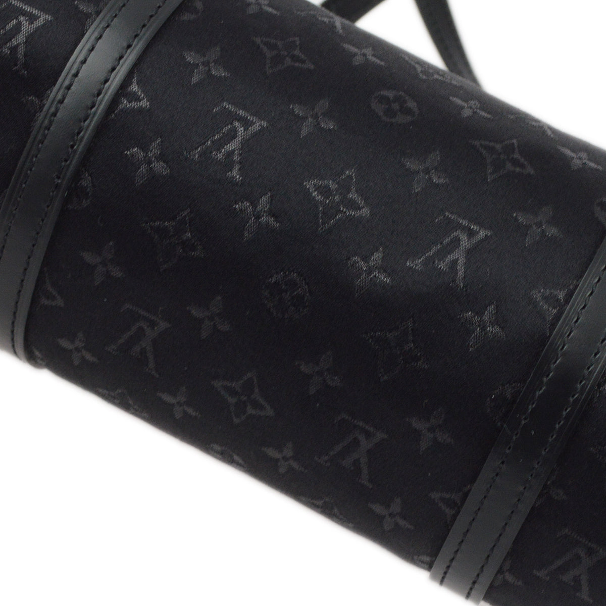 Louis Vuitton 2002 Black Monogram Satin Little Papillon M92352