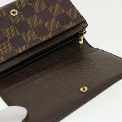 Louis Vuitton  Damier Ebene Portefeuille Tresor Bifold Wallet N61736 Auth 35558