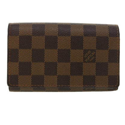 Louis Vuitton  Damier Ebene Portefeuille Tresor Bifold Wallet N61736 Auth 35558